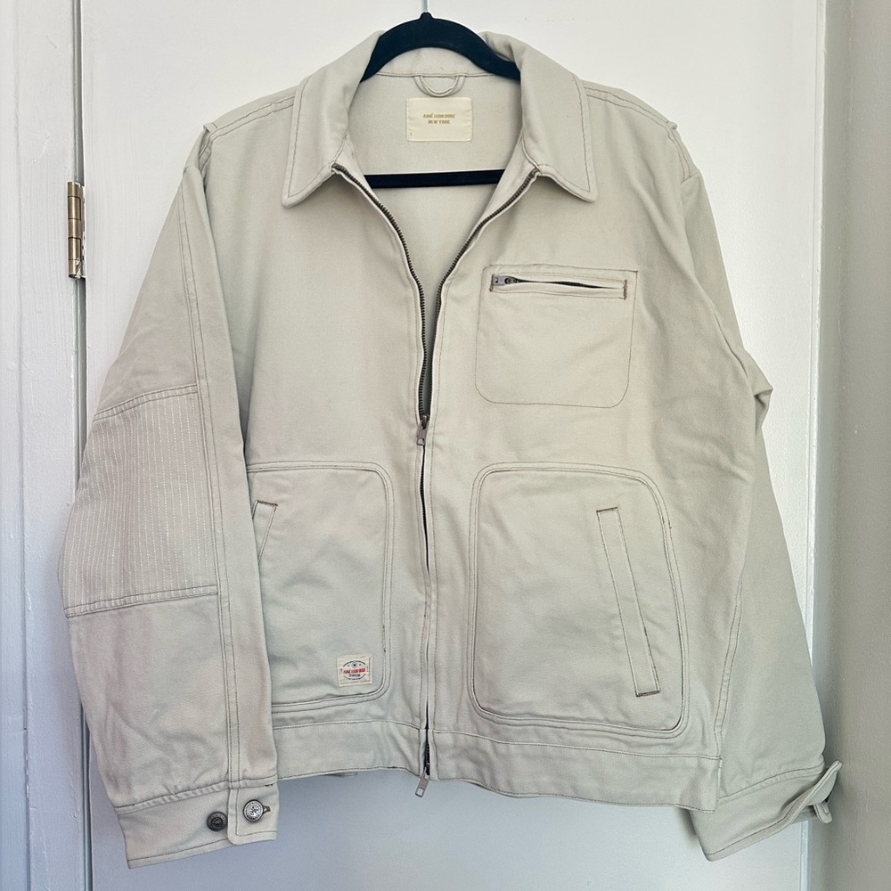 Aimé Leon Dore Cream Trapunto Workwear Jacket